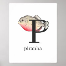 P for Piranha Poster