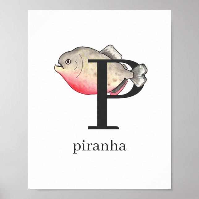 P for Piranha Poster (Front)