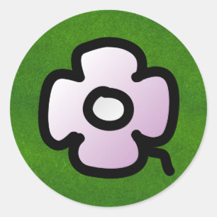 P. Foural round Classic Round Sticker