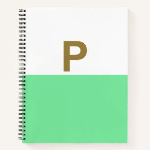 P Gold Initial Notebook
