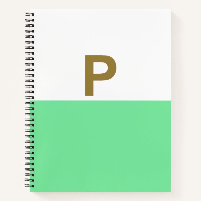 P Gold Initial Notebook (Front)