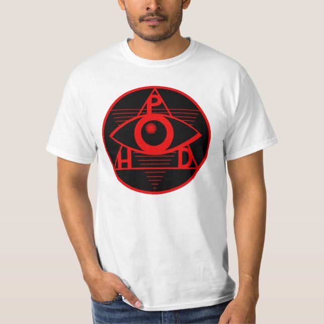 P.H.D. Logo on white shirt (Front)