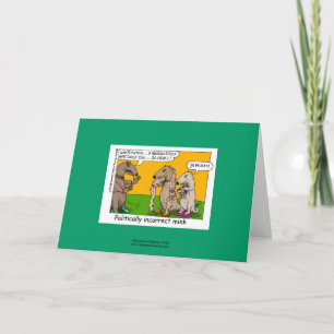 P.I. Mink (Human Stole) Cartoon Greeting Card