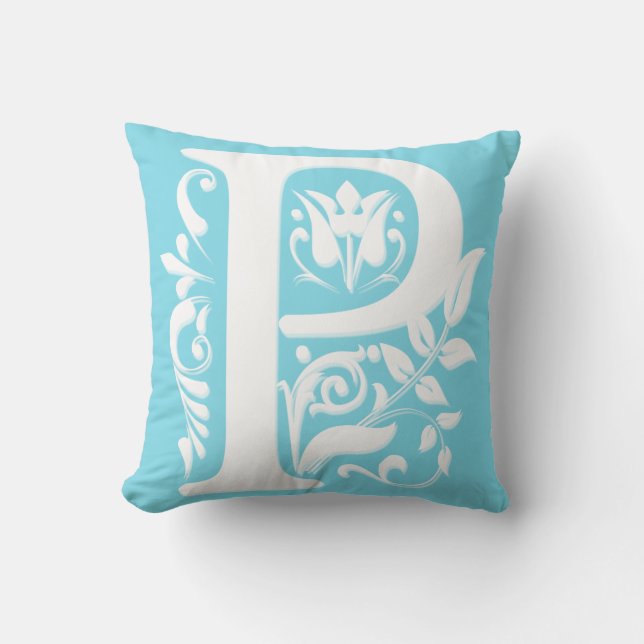 P Initial letter Monogram - Cushion (Front)