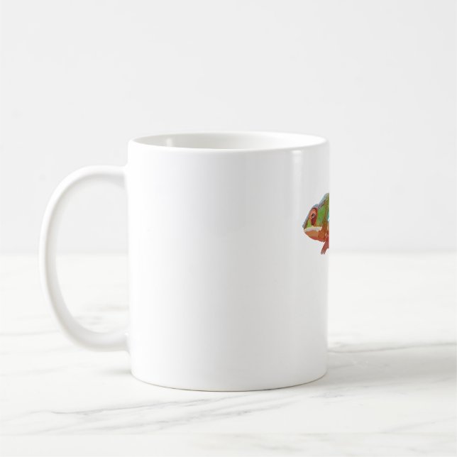 P is for Panther Chameleon Coffee Mug (Left)