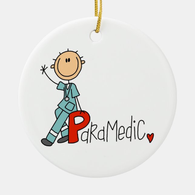 P is for Paramedic Ceramic Tree Decoration (Front)