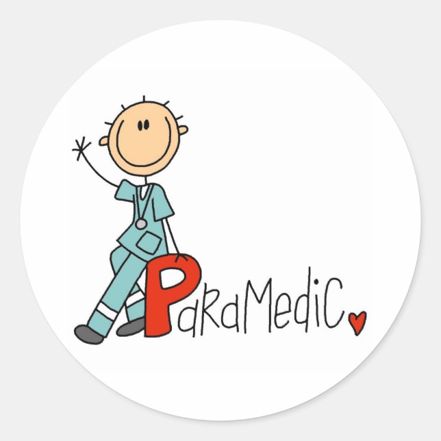 P is for Paramedic Classic Round Sticker (Front)