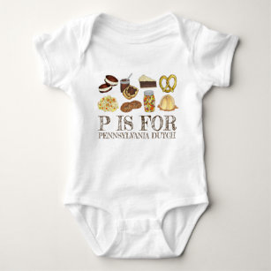 P is for Pennsylvania Dutch Amish Country Foods Baby Bodysuit
