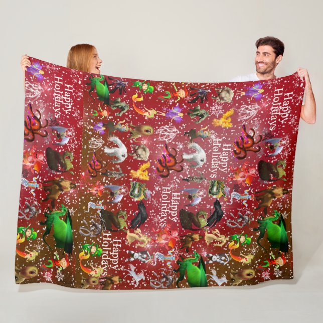 P is for Phoenix Christmas Blanket(Cran.) Fleece Blanket (In Situ)