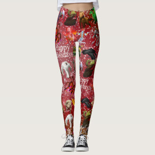 P is for Phoenix Christmas Leggings(Cran.) Leggings