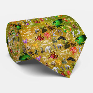 P is for Phoenix Christmas Tie(Gold) Tie