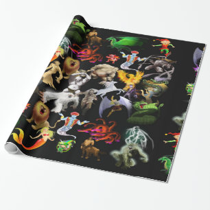 P is for Phoenix Wrapping Paper(Black) Wrapping Paper