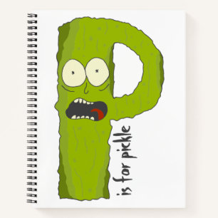 P is for Pickle graphic notebook Alphabet Oops!
