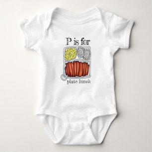 P is for Plate Lunch Macaroni Salad Hawaiian Food Baby Bodysuit