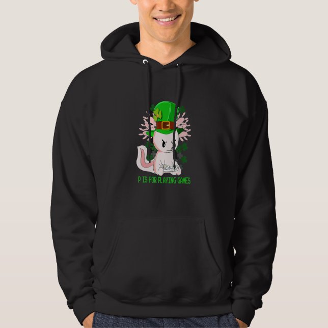P Is For Playing Video Games Boys St Patricks Day  Hoodie (Front)