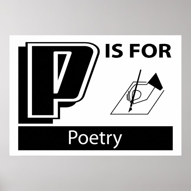 P Is For Poetry Poster (Front)