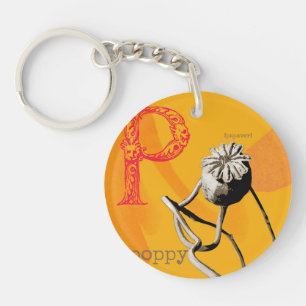 P is for Poppy keychain