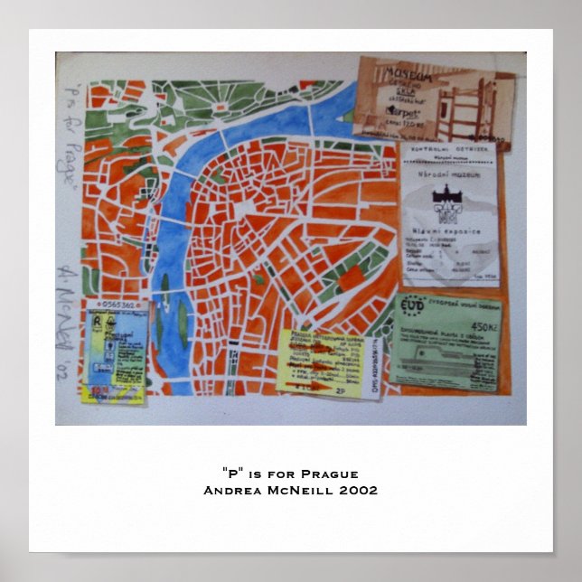 "P" is for Prague Poster (Front)