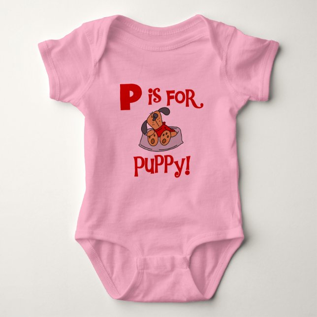 P is for Puppy Tshirts and Gifts (Front)