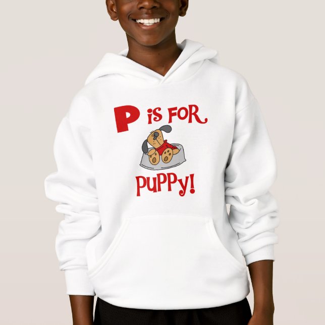 P is for Puppy Tshirts and Gifts (Front)