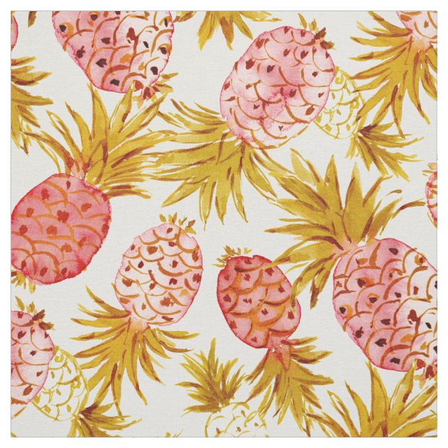 $P JUICE Pink Pineapples Fabric (Swatch)