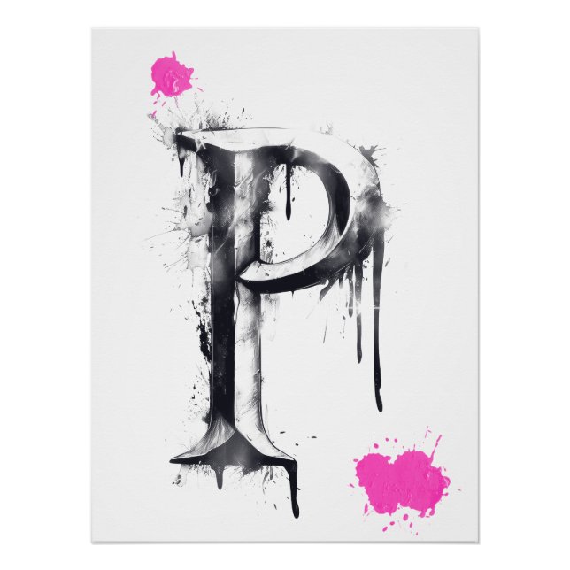 P Letter - Typography Poster (Front)