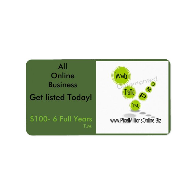 P.M.O. Advertising Labels (Front)