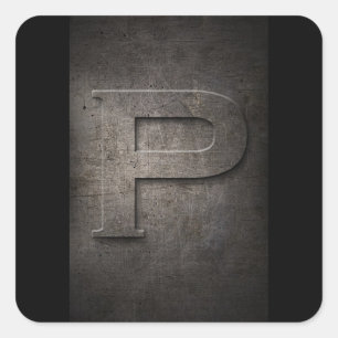 P Metal Monogram Stickers