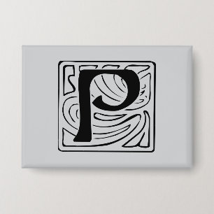 P Monogramm schwarz