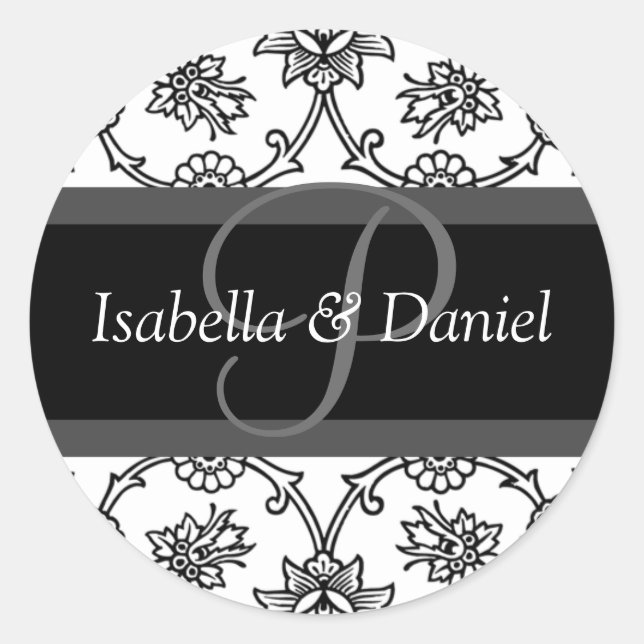 P Monograms For Wedding Invitation Seals (Front)