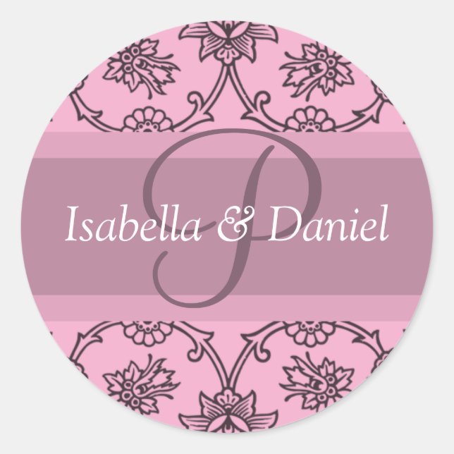 P Monograms For Wedding Invitation Seals (Front)