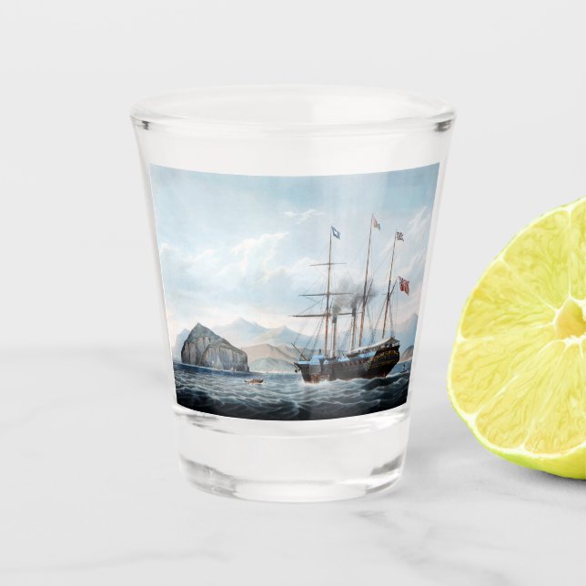 P&O steamship Bentinck 1844 Shot Glass (Front)