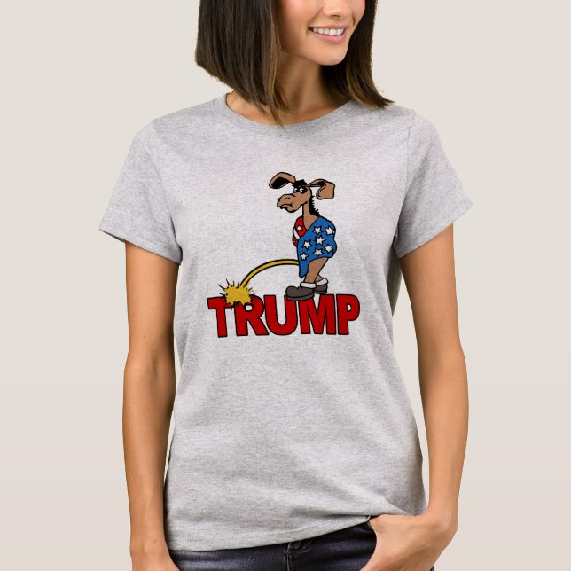 P ON TRUMP - Democrats -- Anti-Trump Design - - Po T-Shirt (Front)