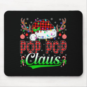 P P Claus Christmas Lights Matching Family Xmas Pa Mouse Pad