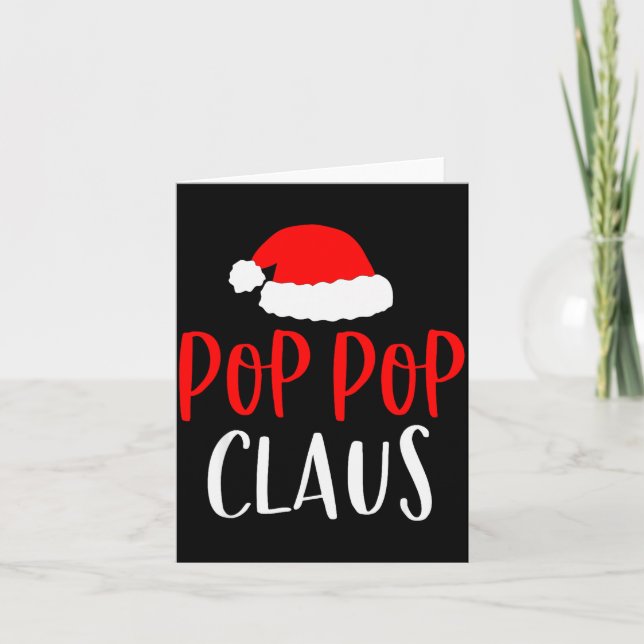 P P Claus Shirt Funny Christmas Pajamas Pjs Grandp Card (Front)