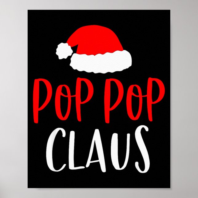 P P Claus Shirt Funny Christmas Pajamas Pjs Grandp Poster (Front)