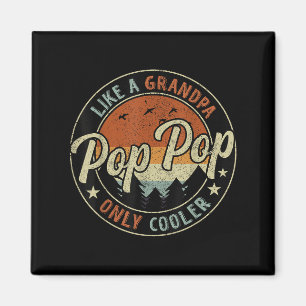 P P Like A Grandpa Only Cooler Vintage Retro Fathe Magnet