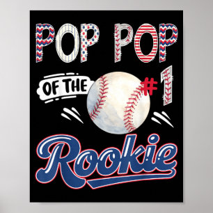 p p of Rookie Baseball 1st Birthday Boy Party Poster