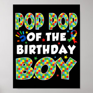 p p of The Bday Boy Autism Awareness Puzzle ece Poster