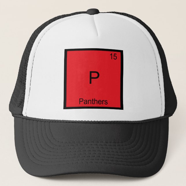 P - Panthers Funny Element Chemistry Symbol Tee Trucker Hat (Front)