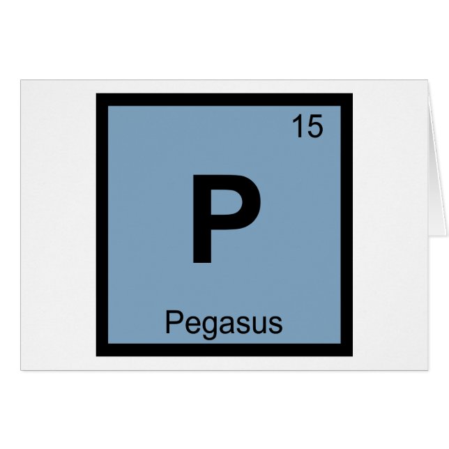 P - Pegasus Greek Chemistry Periodic Table Symbol (Front Horizontal)