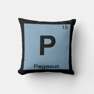 P - Pegasus Greek Chemistry Periodic Table Symbol Cushion