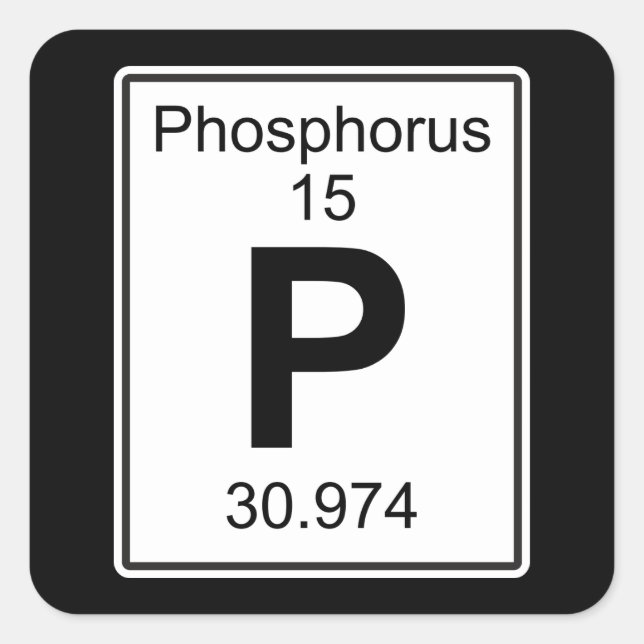 P - Phosphorus Square Sticker (Front)