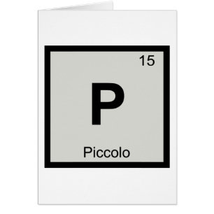 P - Piccolo Music Chemistry Periodic Table Symbol