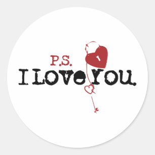 P.S. I Love You Classic Round Sticker