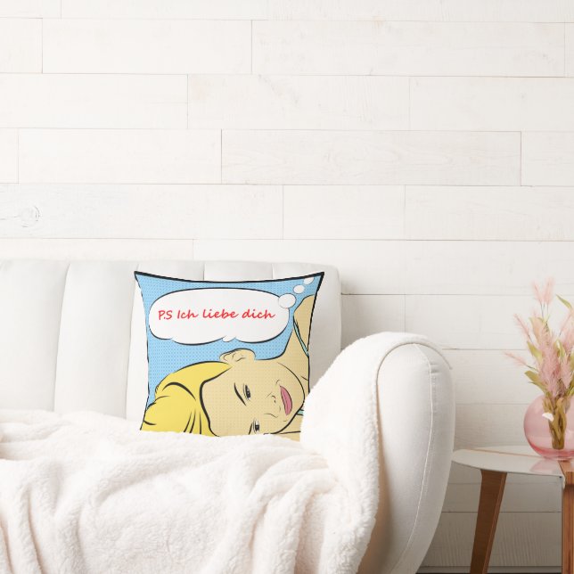 P.S. I love you in German, P.S. Ich Liebe Dich  Cushion (Couch)