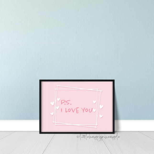 P.S. I Love You Valentine's Day Wall Art Sign (Creator Uploaded)