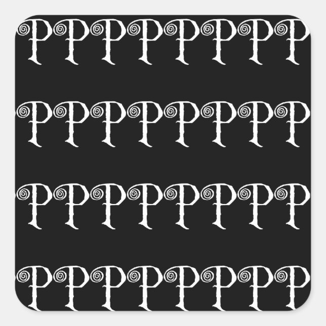 P SQUARE STICKER (Front)