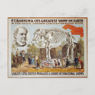 P.T. Barnum Show postcard