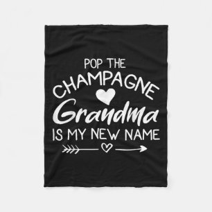 P The Champagne Grandma Is My New Name  Fleece Blanket
